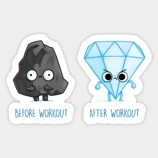 Before and After Workout Sticker